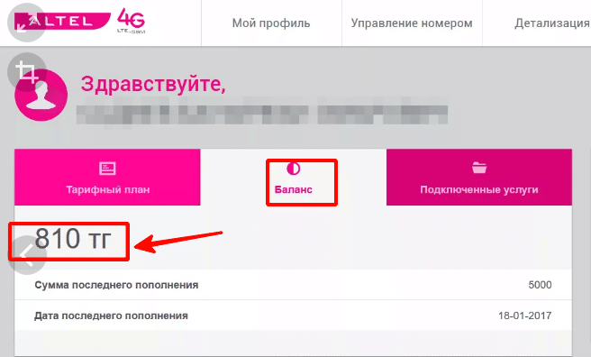 проверка баланса по счету в личном кабинете